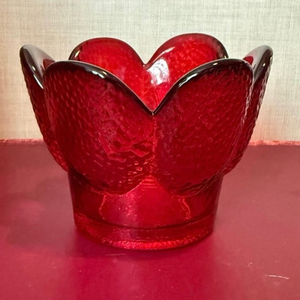 Viking Glass Tulip Votive • Red • Cadmium Glow